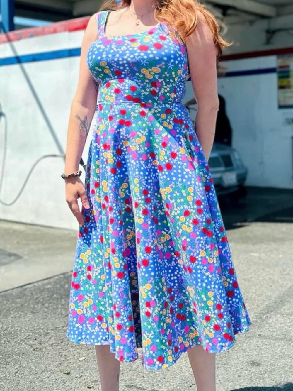 Nooworks floral print Awesome Blossom vacation dress with pockets 3XL